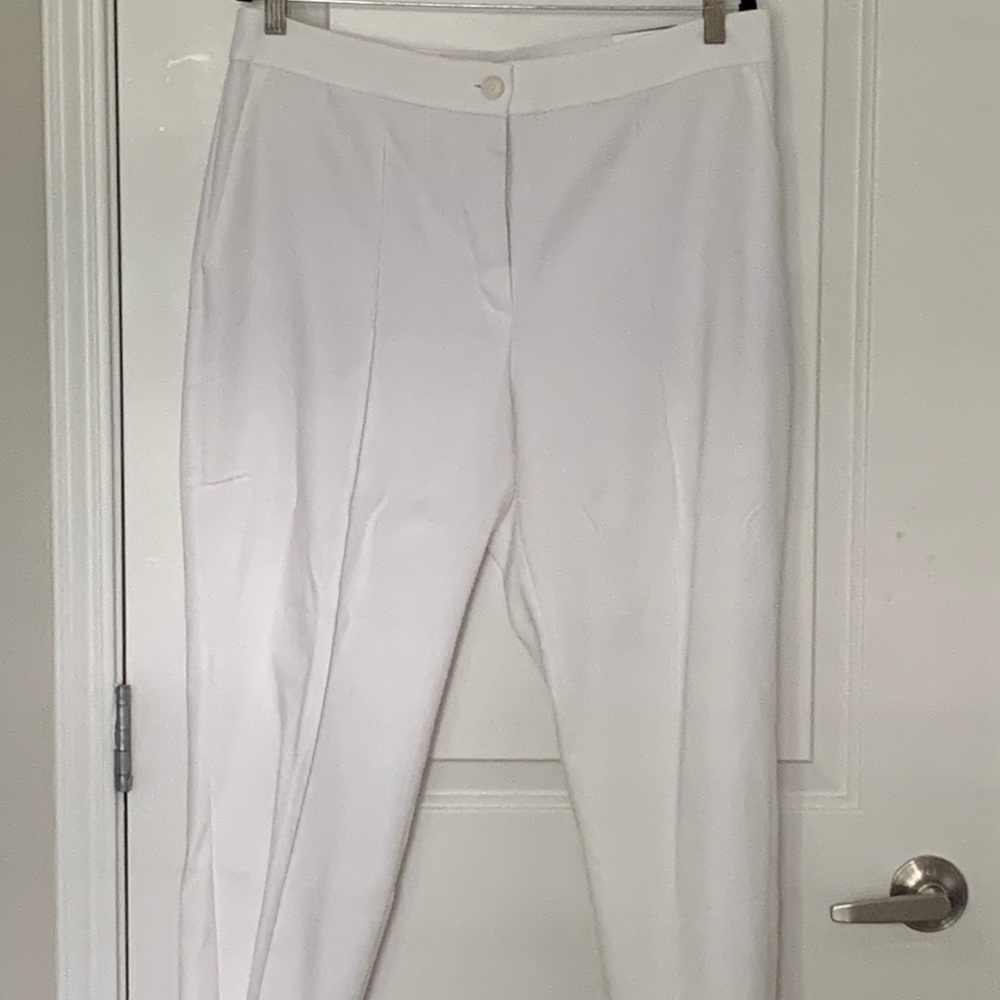 Express White Ankle Length Pant - Stretch
